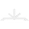 Ekena Millwork Vanguard Architectural Grade PVC Gable Bracket, 108"W x 45"H x 6"D x 6"F, 10/12 Pitch GBP108X45X0606VAN00 - alternate 2